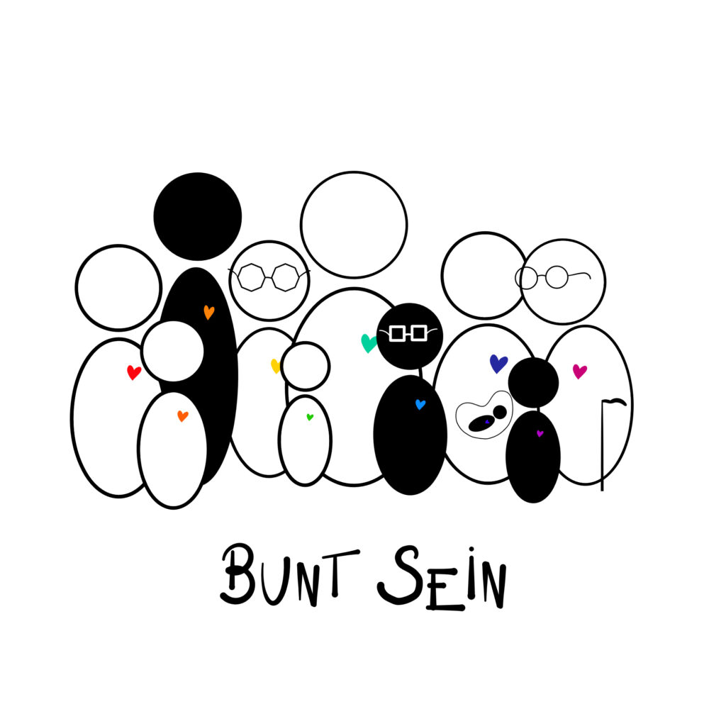 Postkarte "Bunt sein"